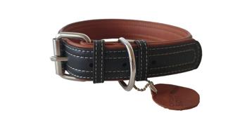 WAUDOG Soft Halsband Leder Zwart L Nekomtrek 46-60 cm -40%!