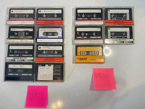 Partij 13x hoge kwaliteit data cassettes (8 gebruikt, 5 new), Cd's en Dvd's, Cassettebandjes, Gebruikt, Origineel, 2 t/m 25 bandjes