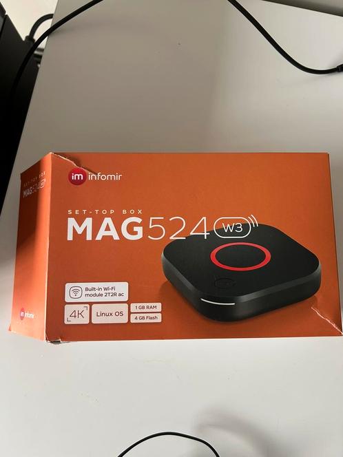 MAG 524 W3 Linux IPTV Set Top Box, Audio, Tv en Foto, Mediaspelers, Zo goed als nieuw, Ophalen of Verzenden
