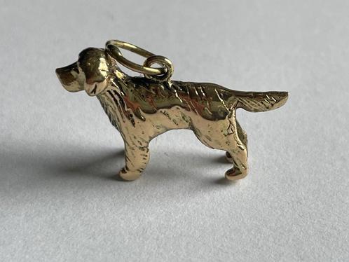 Gouden hanger golden retriever klein, Sieraden, Tassen en Uiterlijk, Kettinghangers, Zo goed als nieuw, Goud, Goud, Dier, Verzenden