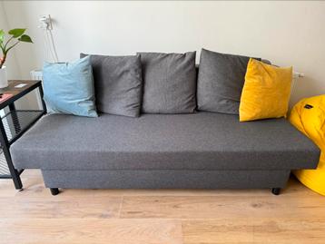 IKEA ASARUM gray convertible couch 