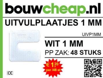 uitvulplaatjes navul verpakking BOUWCHEAP SUPER GOEDKOOP