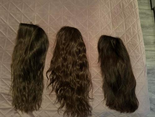 3 prachtige wigs / pruiken echt haar, Sieraden, Tassen en Uiterlijk, Uiterlijk | Haarverzorging, Zo goed als nieuw, Pruik of Haarverlenging