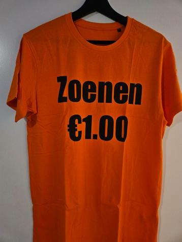 Zoenen 1 euro Koningsdag T-shirt maat M