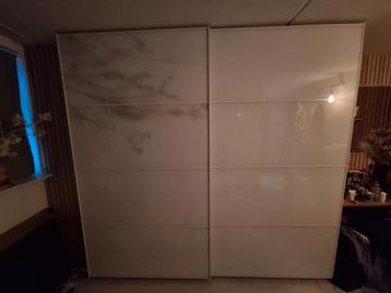 Ikea Pax Schuifdeuren 2.5m - Melkglas - afbeelding 1 Ikea Pax Schuifdeuren 2.5m - Melkglas - afbeelding 1