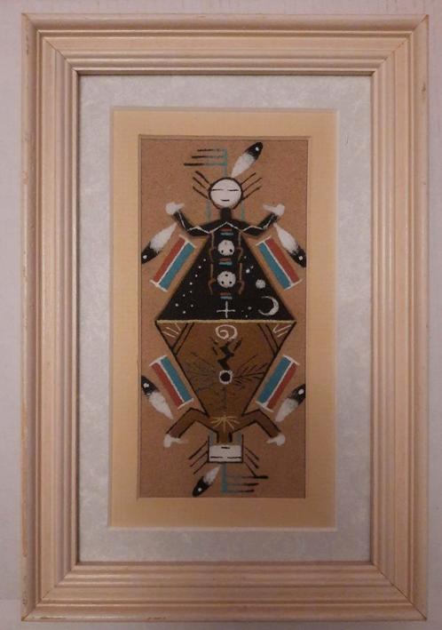 Navajo original Sand Painting, Antiek en Kunst, Kunst | Schilderijen | Abstract, Ophalen of Verzenden