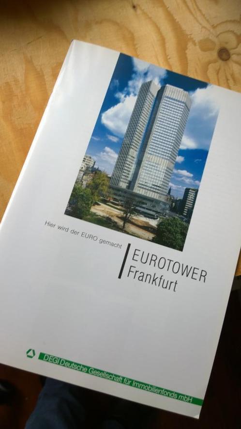 Bouwplaat Eurotower - Frankfurt met legpuzzel, Hobby en Vrije tijd, Modelbouw | Overige, Zo goed als nieuw, 1:144 of kleiner, Ophalen of Verzenden