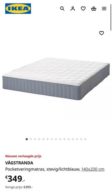 ASKVOLL IKEA Bedframe 140x200 Inclusief Matras - afbeelding 4 ASKVOLL IKEA Bedframe 140x200 Inclusief Matras - afbeelding 4