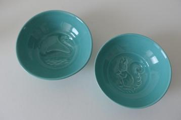 Turquoise Zenith Gouda wandbordjes 