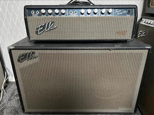 ELK  Twin 50 vintage buizen versteker met cabinet, Muziek en Instrumenten, Versterkers | Bas en Gitaar, Gebruikt, Gitaar, 50 tot 100 watt