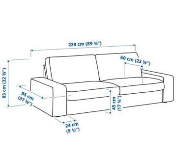 IKEA Kivik 3 zitsbank crèmekleurige - afbeelding 2 IKEA Kivik 3 zitsbank crèmekleurige - afbeelding 2
