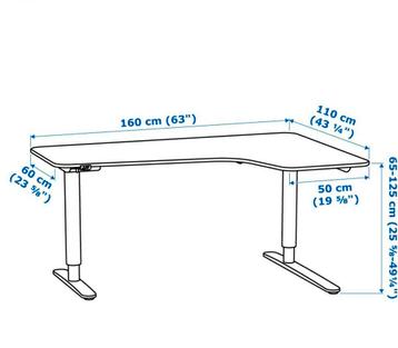 IKEA Bekant bureautafel 160x80 – verstelbaar & stevig - afbeelding 2 IKEA Bekant bureautafel 160x80 – verstelbaar & stevig - afbeelding 2
