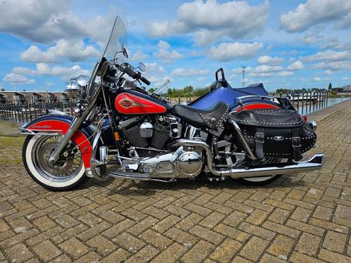 Harley Davidson heritage softail zijspan met zeer lage km st, Motoren, Motoren | Harley-Davidson, Particulier, Toermotor, 2 cilinders