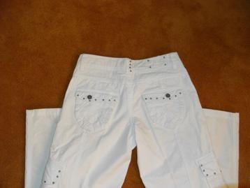 IL DOLCE wit katoenen zomer broek/jeans mt 36, NIEUW!