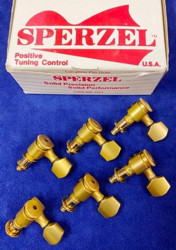 Set USA Sperzel Locking 6-in-line tuners GOLD ! zganw !