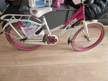 Wit roze loekie fiets meidenfiets meisjes fiets