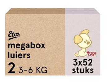 Etos Diapers Mini Megabox Size 2 ( 3-6 kg 156 pieces )