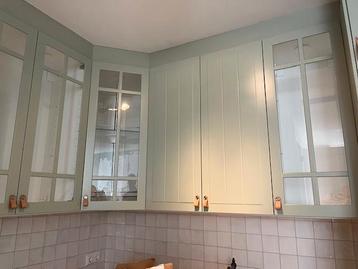 IKEA METOD hoekkast Stensund Groen (draaiplateau + glasdeur) - afbeelding 1 IKEA METOD hoekkast Stensund Groen (draaiplateau + glasdeur) - afbeelding 1