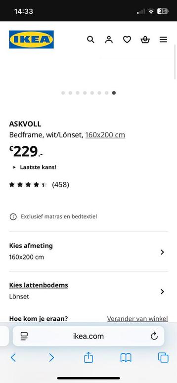 Bedframe Ikea - afbeelding 3 Bedframe Ikea - afbeelding 3