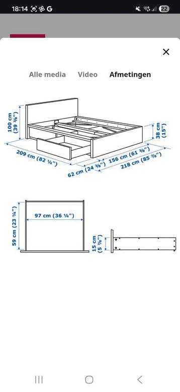 IKEA Malm Bed - Wit - afbeelding 3 IKEA Malm Bed - Wit - afbeelding 3