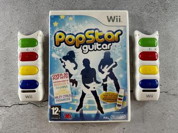 Popstar Guitar met 2x Snap On gitaar Nintendo Wii