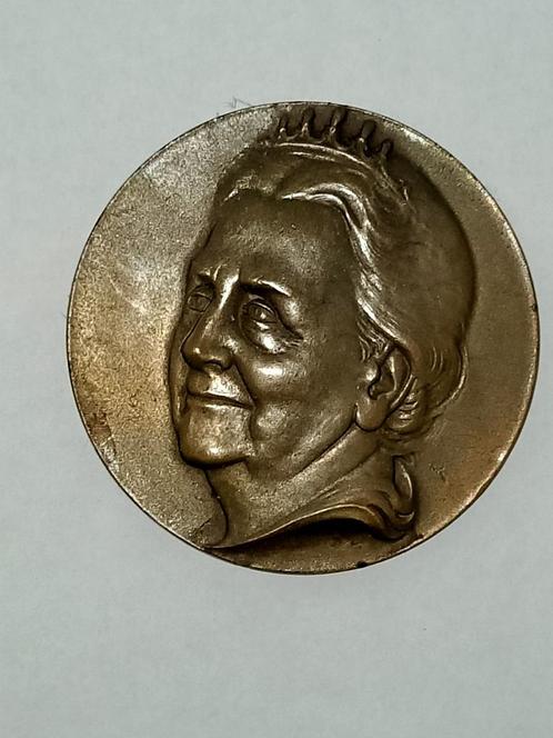Bronze Penning, 50-jarig jubileum Koningin Wilhelmina 1948, Verzamelen, Koninklijk Huis en Royalty, Zo goed als nieuw, Postzegel(s) of Munt(en)