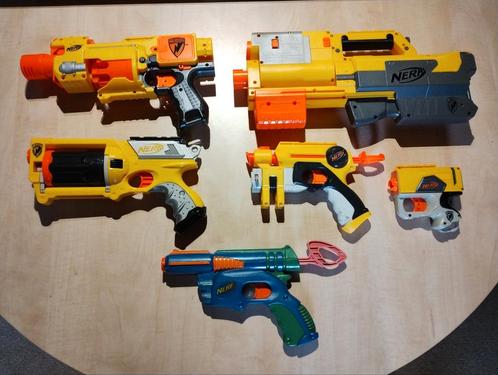 set van 6 nerf geweren inclusief pijltjes, Kinderen en Baby's, Speelgoed | Buiten | Actiespeelgoed, Gebruikt, Ophalen of Verzenden