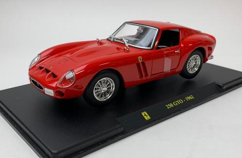Jsn Atlas 1:24 Ferrari 250 GTO 1962 rood, 2 openingen, Hobby en Vrije tijd, Modelauto's | 1:24, Nieuw, Auto, Overige merken, Ophalen of Verzenden