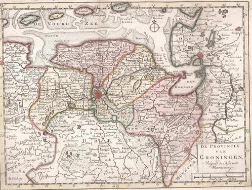 De Provincie van Groningen, volgens Nieuwe Waarneminge 1785, Antiek en Kunst, Kunst | Etsen en Gravures, Ophalen of Verzenden