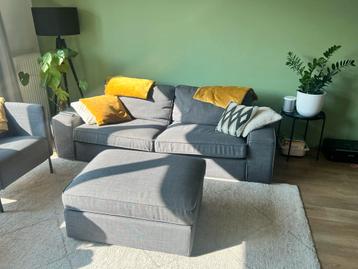 Ikea Kivik Voetenbank Grijs / Antraciet. - afbeelding 1 Ikea Kivik Voetenbank Grijs / Antraciet. - afbeelding 1