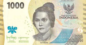 1000 Rupiah Indonesië 2022 Bankbiljet UNC #IDJ