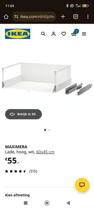 Nieuw Ikea Maximera lade 60x45 cm - afbeelding 3 Nieuw Ikea Maximera lade 60x45 cm - afbeelding 3