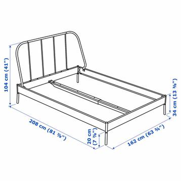IKEA KOPARDAL metalen bedframe antraciet incl lattenbodem - afbeelding 3 IKEA KOPARDAL metalen bedframe antraciet incl lattenbodem - afbeelding 3