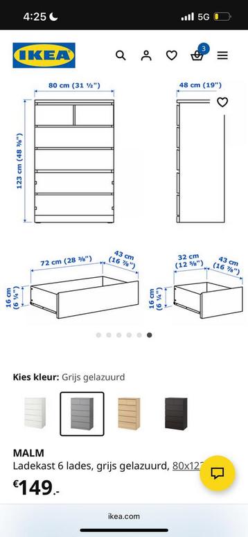 IKEA MALM ladekast/ cabinet/ drawers - afbeelding 3 IKEA MALM ladekast/ cabinet/ drawers - afbeelding 3