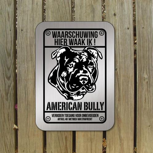 waakbord American Bully RV geborsteld, Dieren en Toebehoren, Honden-accessoires, Nieuw, Ophalen of Verzenden