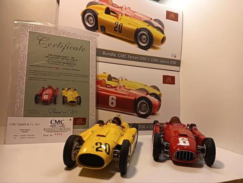 CMC bundle Ferrari D50 & Lancia D50 M-184, Hobby en Vrije tijd, Modelauto's | 1:18, Zo goed als nieuw, Auto, Overige merken, Ophalen of Verzenden