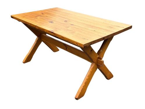 Vintage dining table pinewood 1960 minimalist eettafel, Huis en Inrichting, Tafels | Eettafels, Gebruikt, 50 tot 100 cm, 100 tot 150 cm