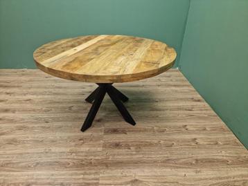 Goedkope actie | Mangohout | Eettafel rond | 110cm