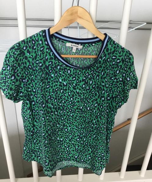 Garcia top groen met panterprint maat M, Kleding | Dames, T-shirts, Gedragen, Maat 38/40 (M), Groen, Korte mouw, Ophalen of Verzenden