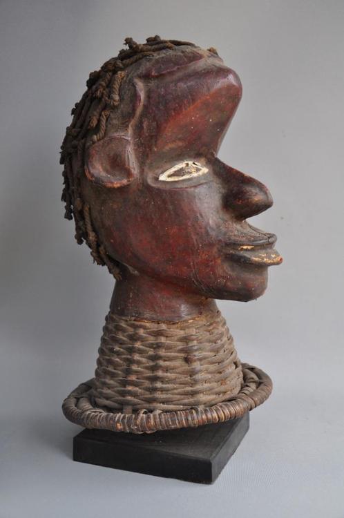 Oud hoofdmasker, EJAGHAM, EKOÏ, Kameroen, ca 1970, Antiek en Kunst, Kunst | Niet-Westerse kunst, Ophalen of Verzenden