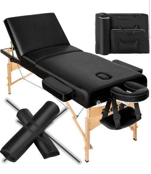 Tectake 3 zones massagetafel somwang zwart 7,5cm, Sport en Fitness, Massageproducten, Zo goed als nieuw, Massagetafel, Ophalen