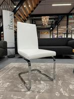 (1) Nieuw Rolf Benz 620 Eetkamerstoel wit leer Design stoel