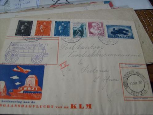 No8199 KLM Nederland Zuid Afrika 6-12-1938 Zoekt u jaargange, Postzegels en Munten, Postzegels | Eerstedagenveloppen, Beschreven
