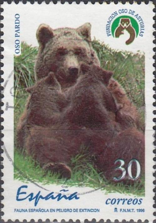 Spanje-SP1.9- 1996 - Natuur - Bruine Beer, Postzegels en Munten, Postzegels | Europa | Spanje, Gestempeld, Verzenden