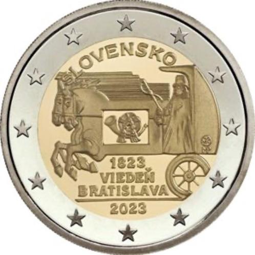 2 euro Slowakije “Snelpostdienst'' UNC 2023, Postzegels en Munten, Munten | Europa | Euromunten, Losse munt, 2 euro, Slowakije