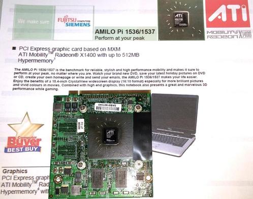 ATI Radeon X1400 128-bit 512MB Hyper DDR2 MXM-2 35G1P5300-B0, Computers en Software, Videokaarten, Zo goed als nieuw, Overige chipsets