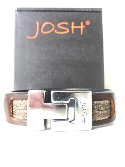 Nieuwe Josh heren armband, Sieraden, Tassen en Uiterlijk, Armbanden, Nieuw, Leer, Bruin, Ophalen of Verzenden