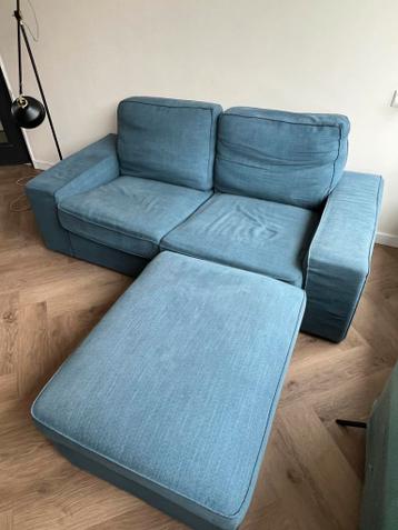 IKEA KIVIK 2-zitsbank blauw + voetenbank - afbeelding 3 IKEA KIVIK 2-zitsbank blauw + voetenbank - afbeelding 3