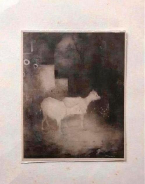Jan Mankes 1889-1920 / Heliogravure 2 Geitjes in Herfstbos, Antiek en Kunst, Kunst | Etsen en Gravures, Ophalen of Verzenden