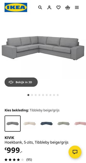 5 persoons Kivik Hoekbank (IKEA) - afbeelding 3 5 persoons Kivik Hoekbank (IKEA) - afbeelding 3
